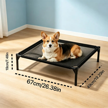 Elevated Cooling Puppy Bed - Breathable Fabric, Durable Raised Pet Cot for Giant Dogs up to 120 Lbs, Indoor & Outdoor Use, Promotes Overall Health, Boosts Airflow, Heat Resistant for Quality Sleep
