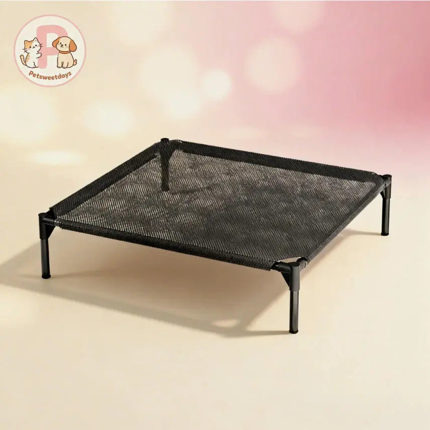 Elevated Cooling Puppy Bed - Breathable Fabric, Durable Raised Pet Cot for Giant Dogs up to 120 Lbs, Indoor & Outdoor Use, Promotes Overall Health, Boosts Airflow, Heat Resistant for Quality Sleep