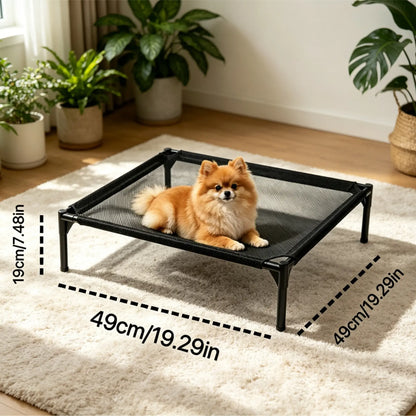 Elevated Cooling Puppy Bed - Breathable Fabric, Durable Raised Pet Cot for Giant Dogs up to 120 Lbs, Indoor & Outdoor Use, Promotes Overall Health, Boosts Airflow, Heat Resistant for Quality Sleep